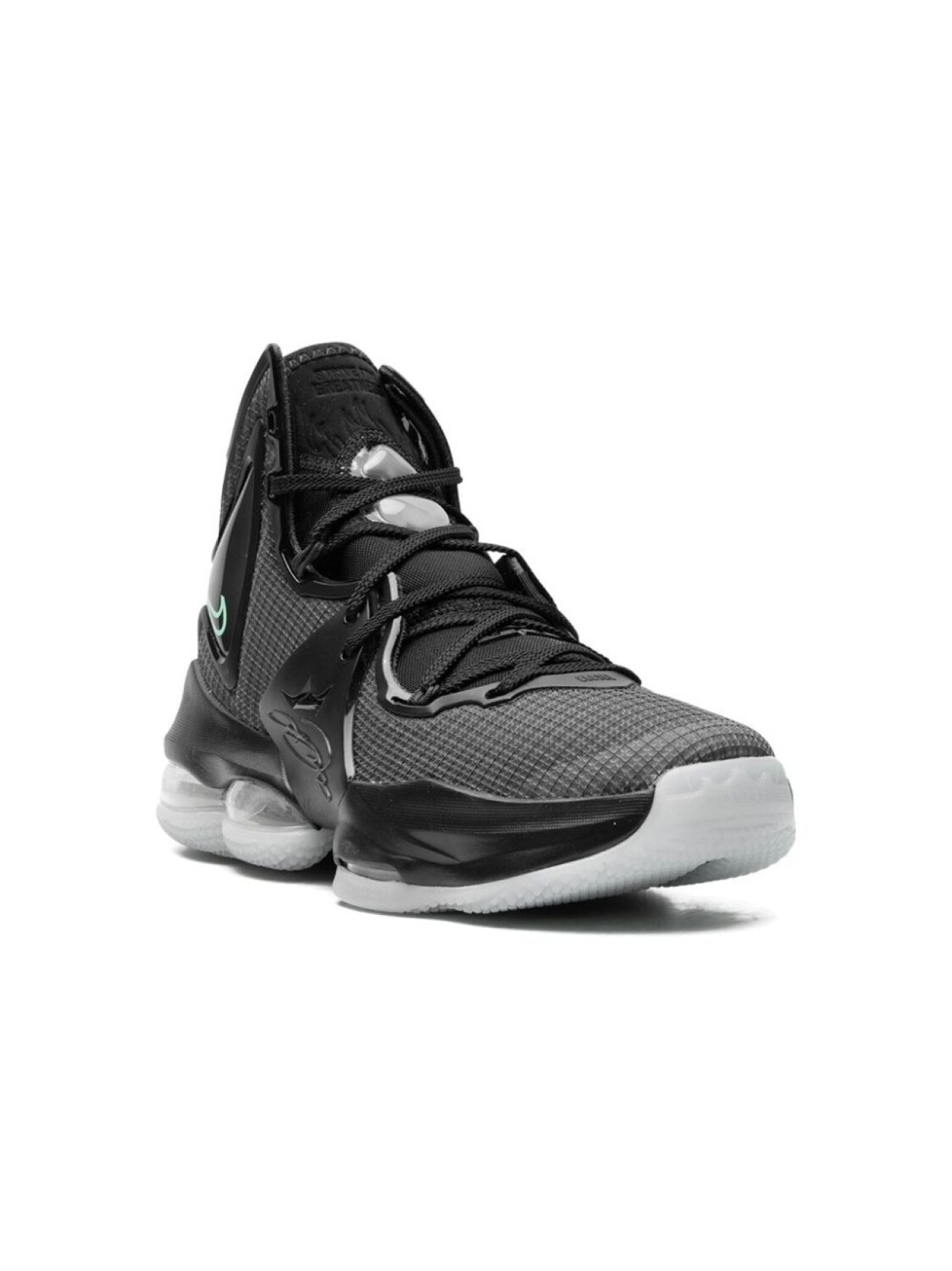 

Кроссовки LeBron 19 'Black Green Glow' Nike Kids, черный