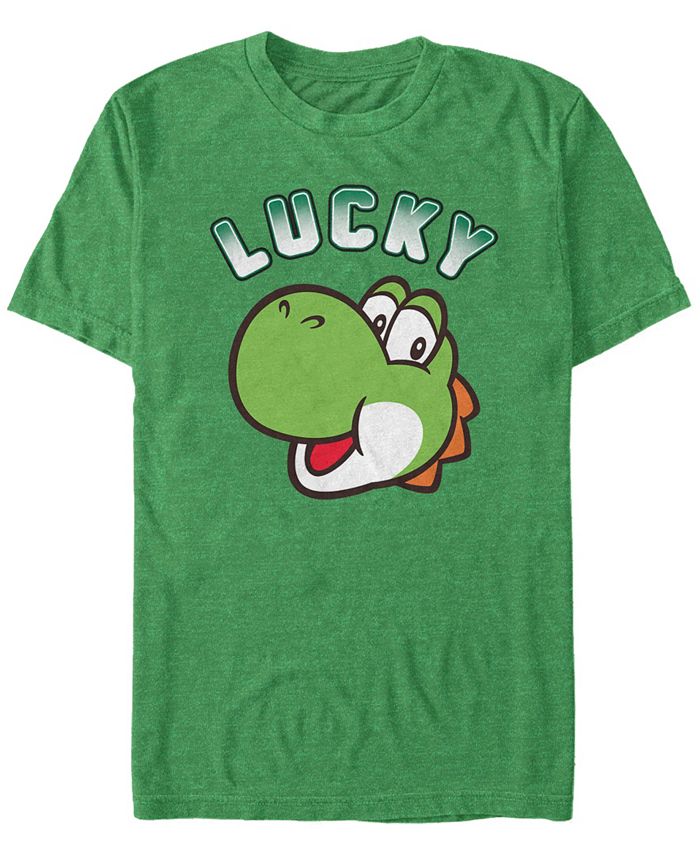 Мужская футболка с короткими рукавами Nintendo Super Mario Lucky Yoshi Fifth Sun, зеленый рюкзак луиджи и йоши mario голубой 3