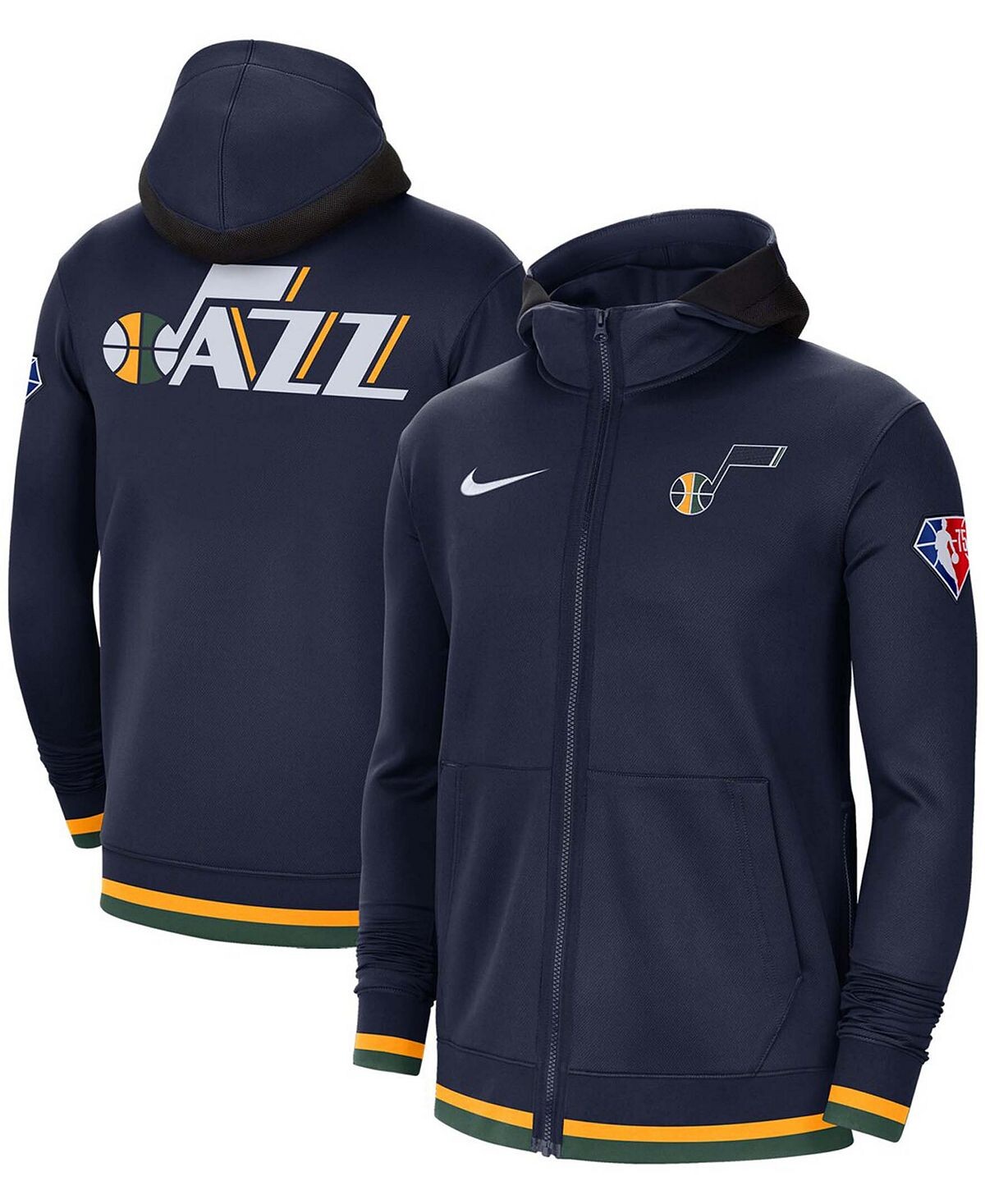 

Мужская куртка utah jazz 75th anniversary showtime с молнией во всю длину Nike, синий