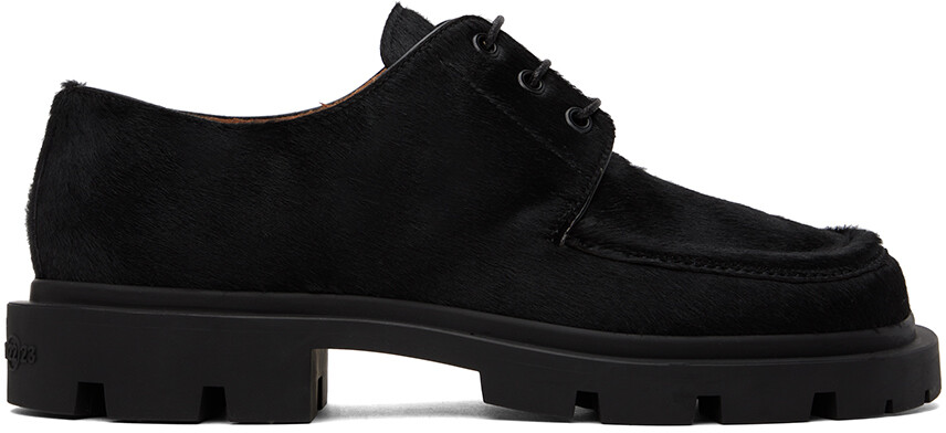 

Черные оксфорды из телячьей шерсти Maison Margiela, Черный
