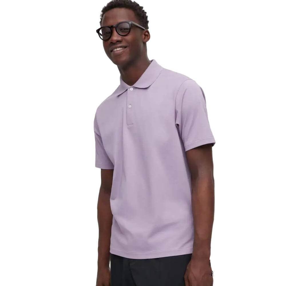 

Футболка Uniqlo AIRism Polo Short Sleeve, фиолетовый