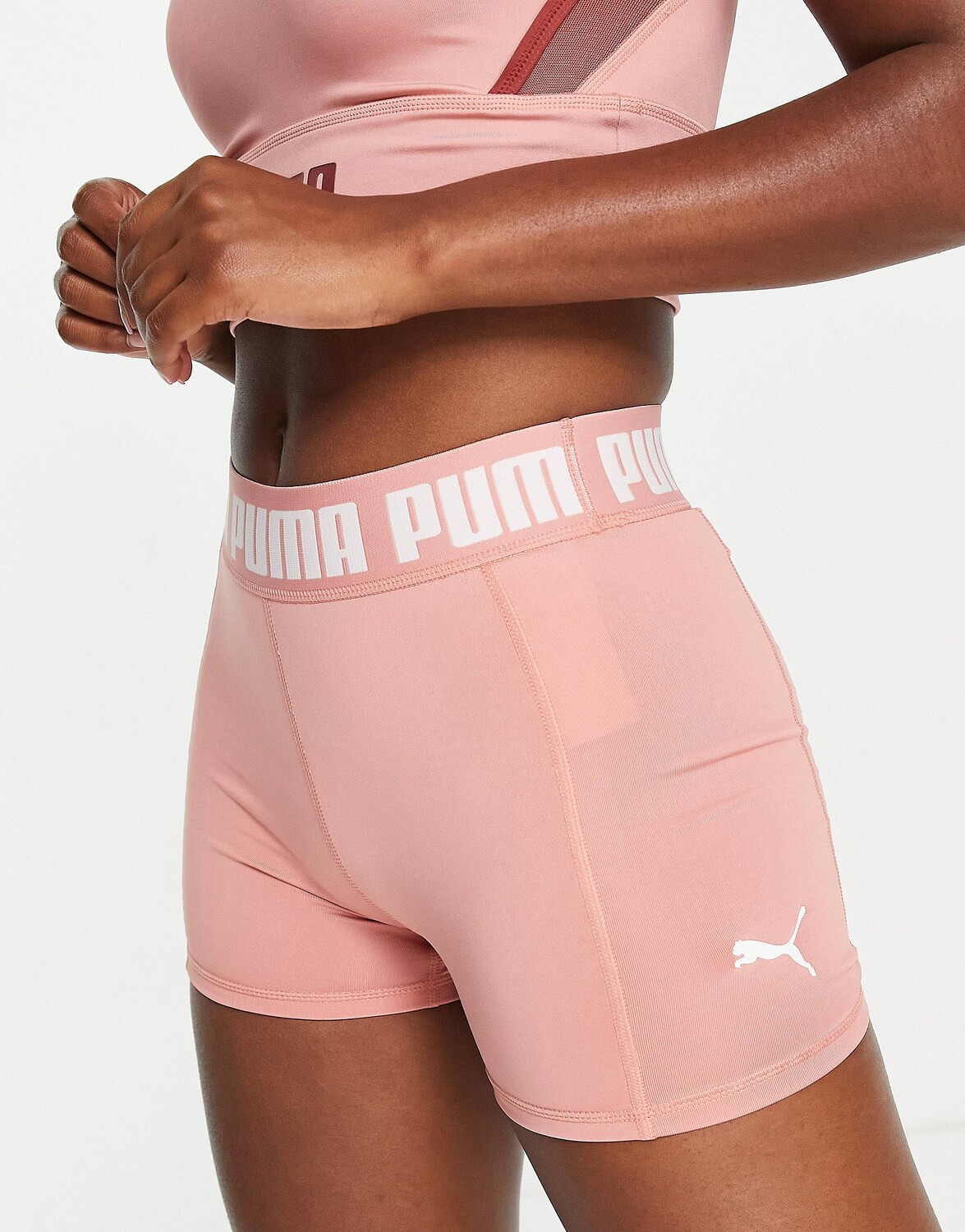 

Розовые обтягивающие шорты Puma Training Strong 3 дюйма