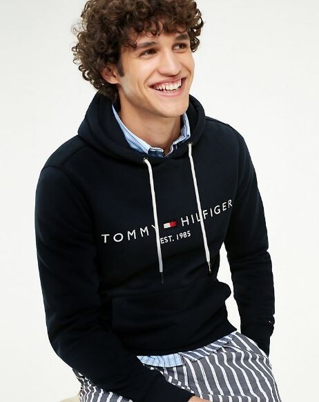 

Худи с логотипом Tommy Hilfiger, темно-синий