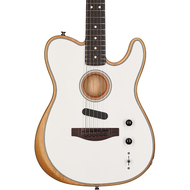 

Электрогитара Fender Acoustasonic Player Telecaster (с чехлом), арктический белый Fender Acoustasonic Player Telecaster Electric Guitar (with Gig Bag)