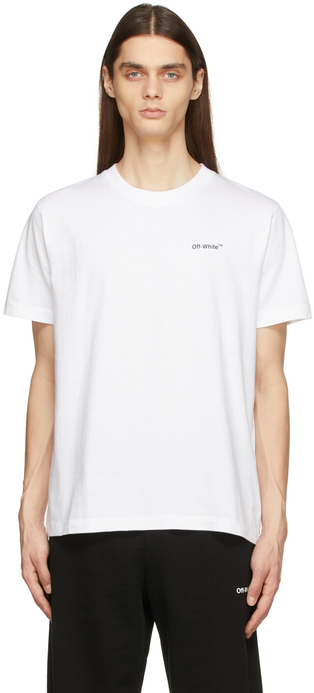 

Белая футболка с рисунком волны Off-White