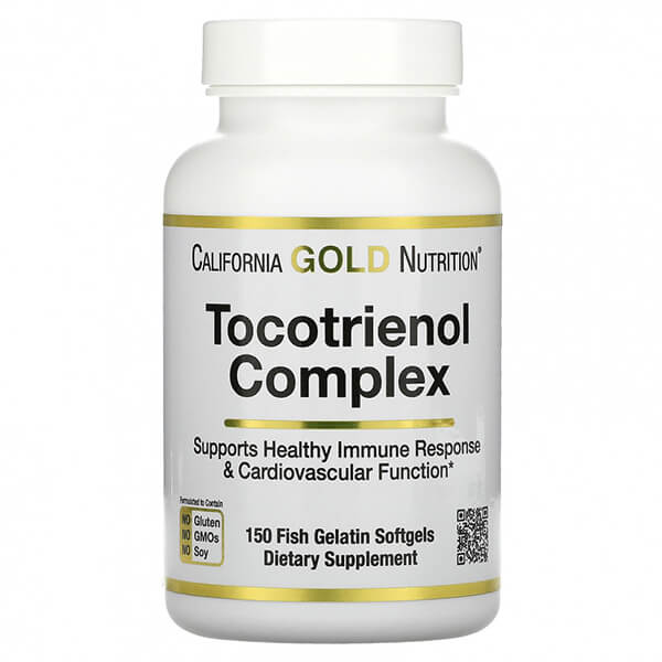 Комплекс токотриенолов с витамин Е California Gold Nutrition, 150 капсул california gold nutrition astablue комплекс со спирулиной 60 таблеток