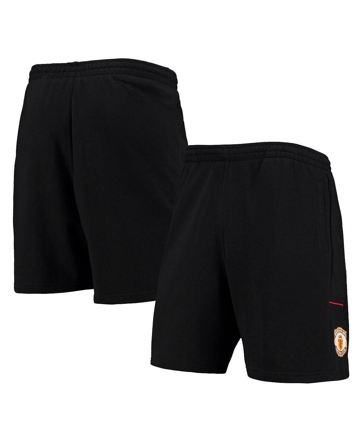 

Мужские черные шорты manchester united из ткани френч терри adidas, черный
