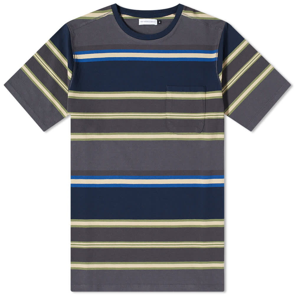 

Футболка POP Trading Company Stripe Pocket Tee, Серый