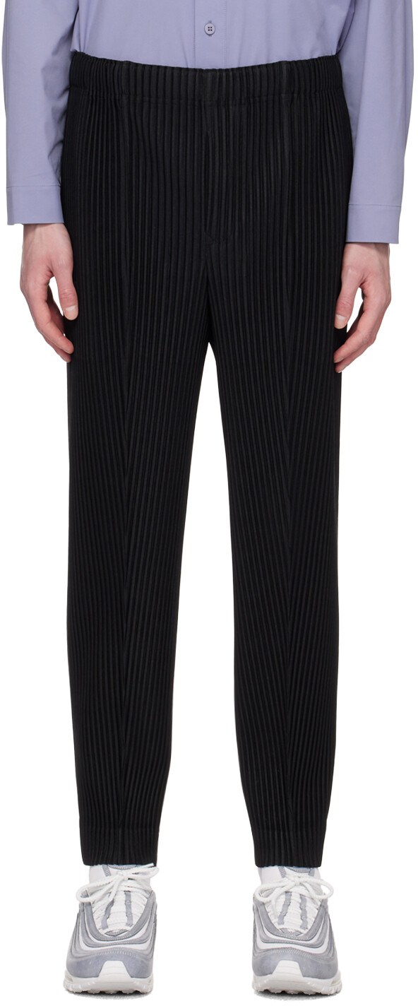 

Черные брюки со складками 1 Брюки Homme Plissé Issey Miyake, Черный