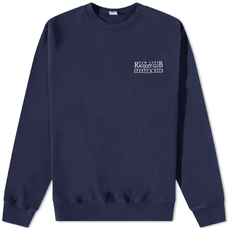 

Свитшот Sporty & Rich Ny Racquet Club Crew, темно-синий