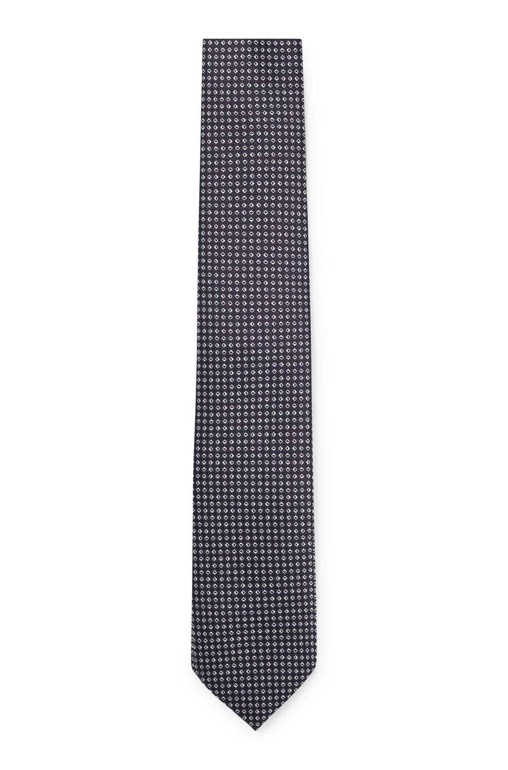 

Галстук Hugo Boss Silk-jacquard With Micro Pattern, темно-синий