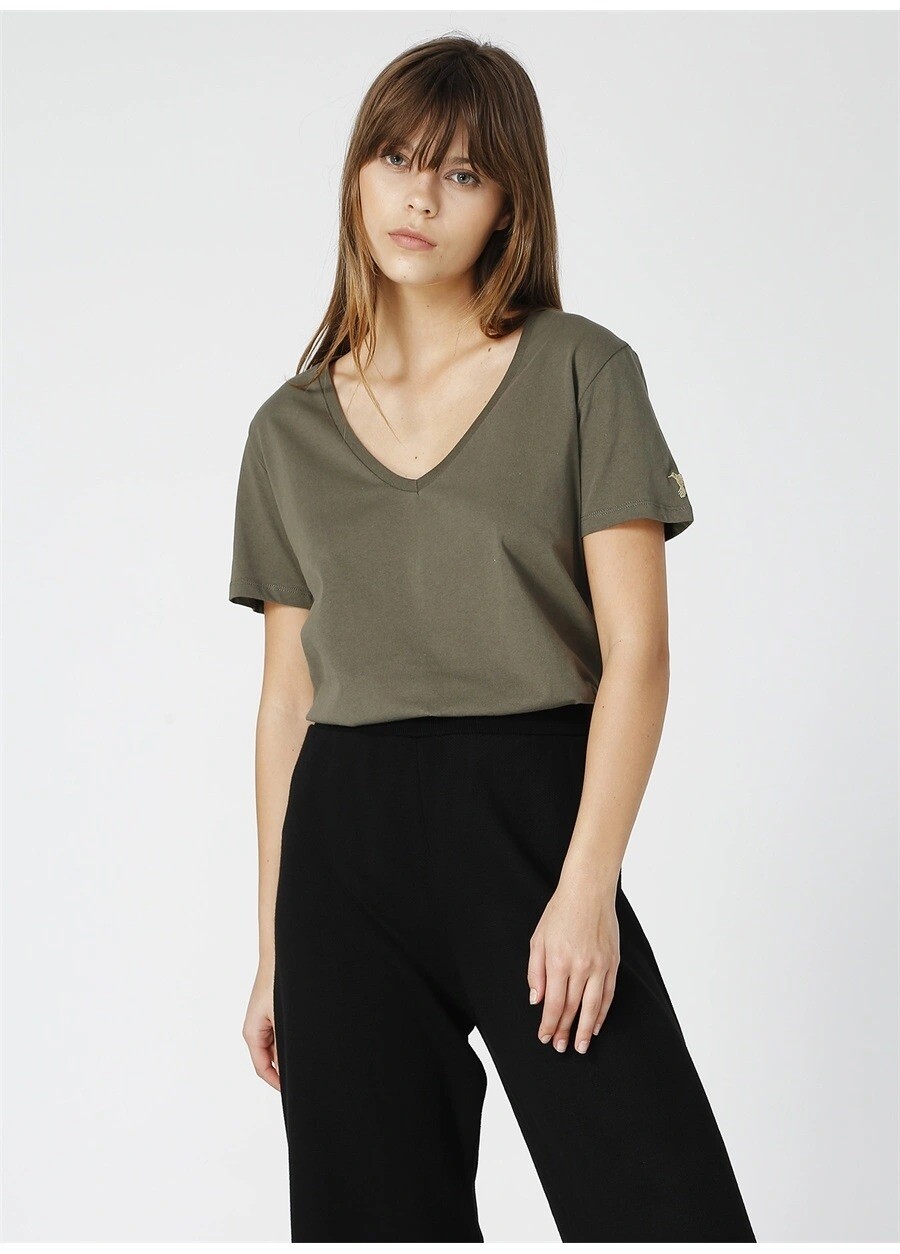 

Футболка Fabrika Teyo V-neck Women's, хаки