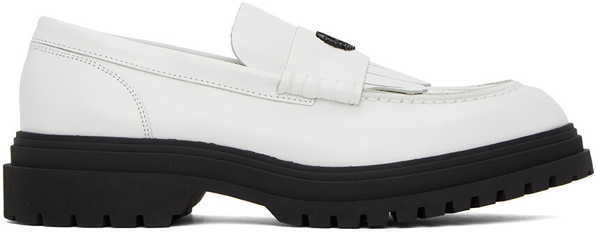 

Белые лоферы с кисточками Fred Perry