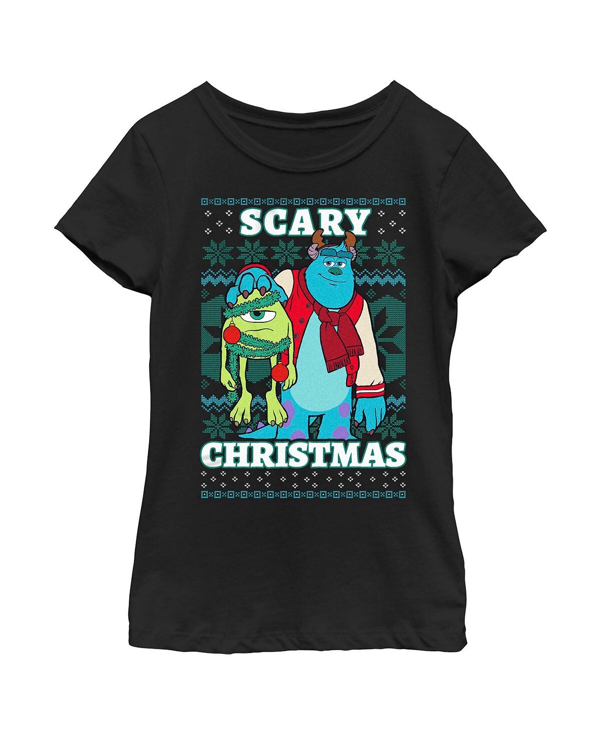 

Детская футболка «Страшное Рождество» Girl's Monsters Inc. «Майк и Салли» Disney