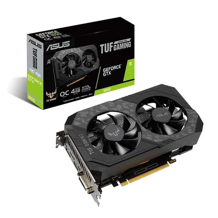 Видеокарта Asus TUF Gaming GeForce GTX 1650 OC Edition, 4GB - фото