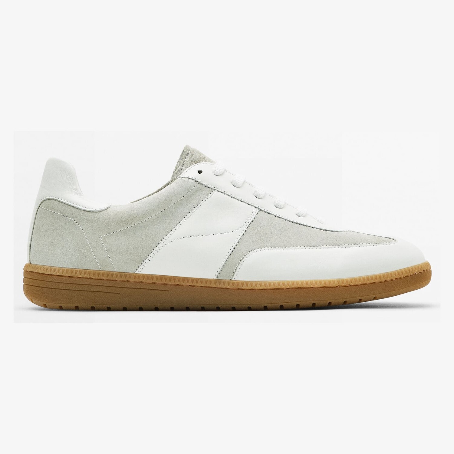 

Кроссовки Massimo Dutti Contrast Leather, белый