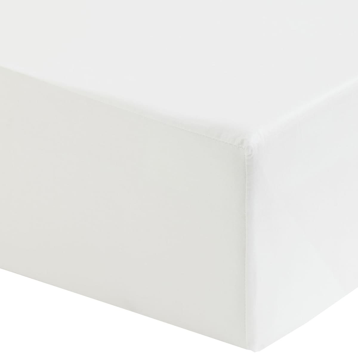 Простыня на резинке H&M Home Fitted Cotton Sateen 160х200, белый простыня из хлопкового сатина natsumi 240 x 290 см белый