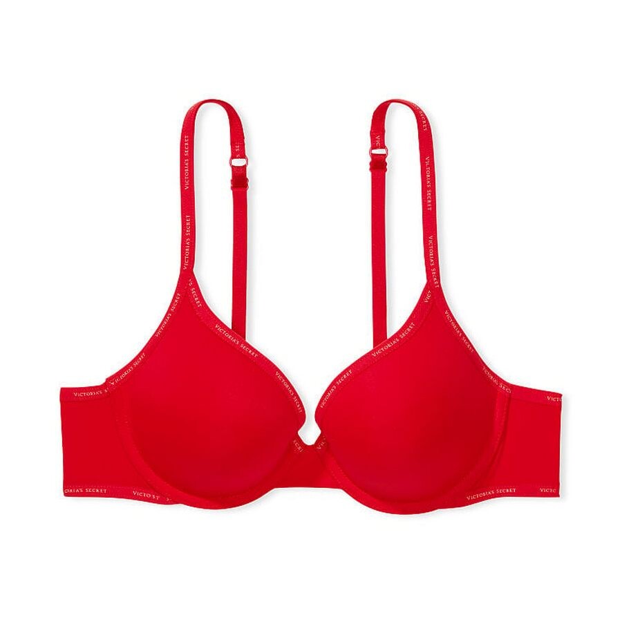 

Бюстгальтер Victoria's Secret The T-shirt Push-Up Perfect Shape Smooth, красный