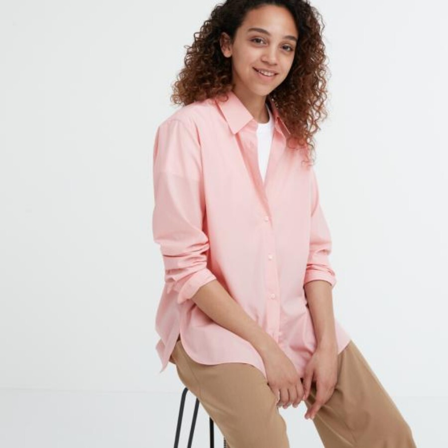 

Рубашка Uniqlo Cotton, розовый