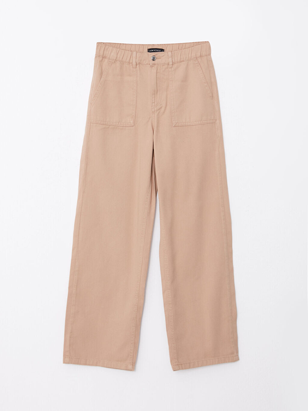 

Комфортные прямые женские брюки из габардина LCW Modest, Коричневый