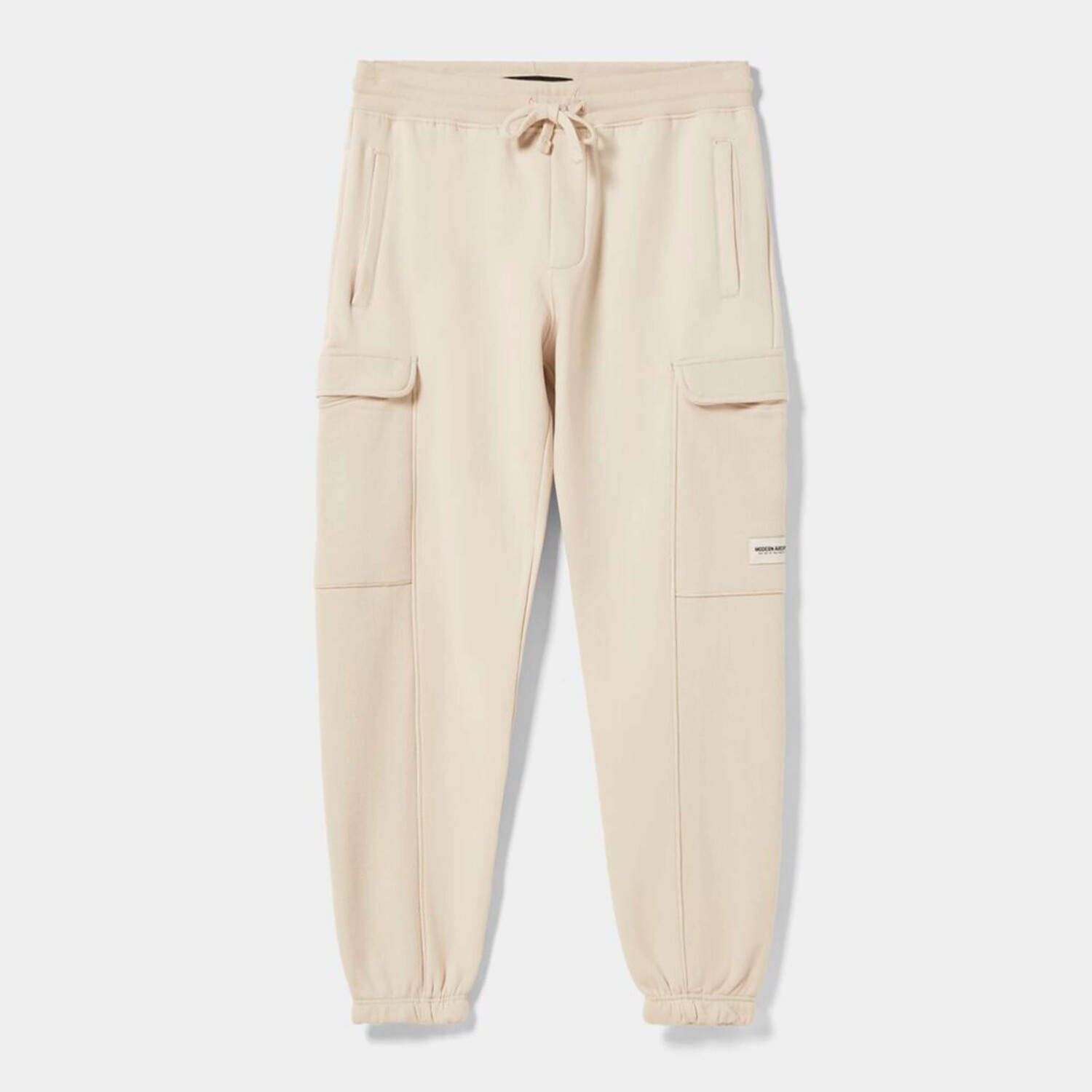 

Штаны спортивные Bershka Plush Cargo, бежевый