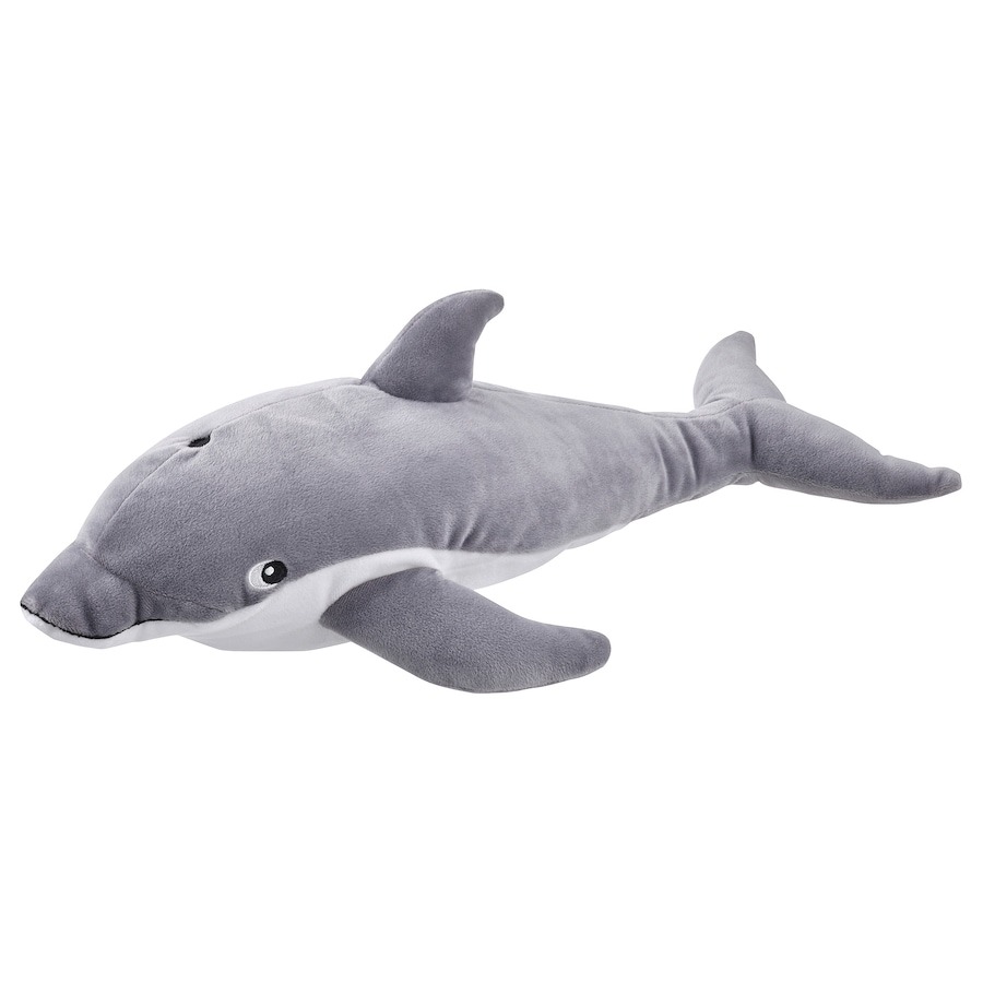Мягкая игрушка Ikea Blavingad Dolphin, 50 см, серый мягкая игрушка дельфин икеа blavingad 50 см серый
