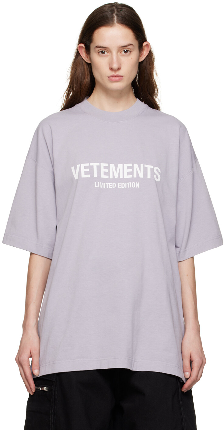 

Фиолетовая футболка 'Limited Edition' VETEMENTS, Фиолетовый