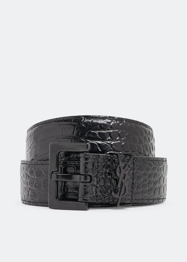 

Ремень SAINT LAURENT Cassandre belt, черный