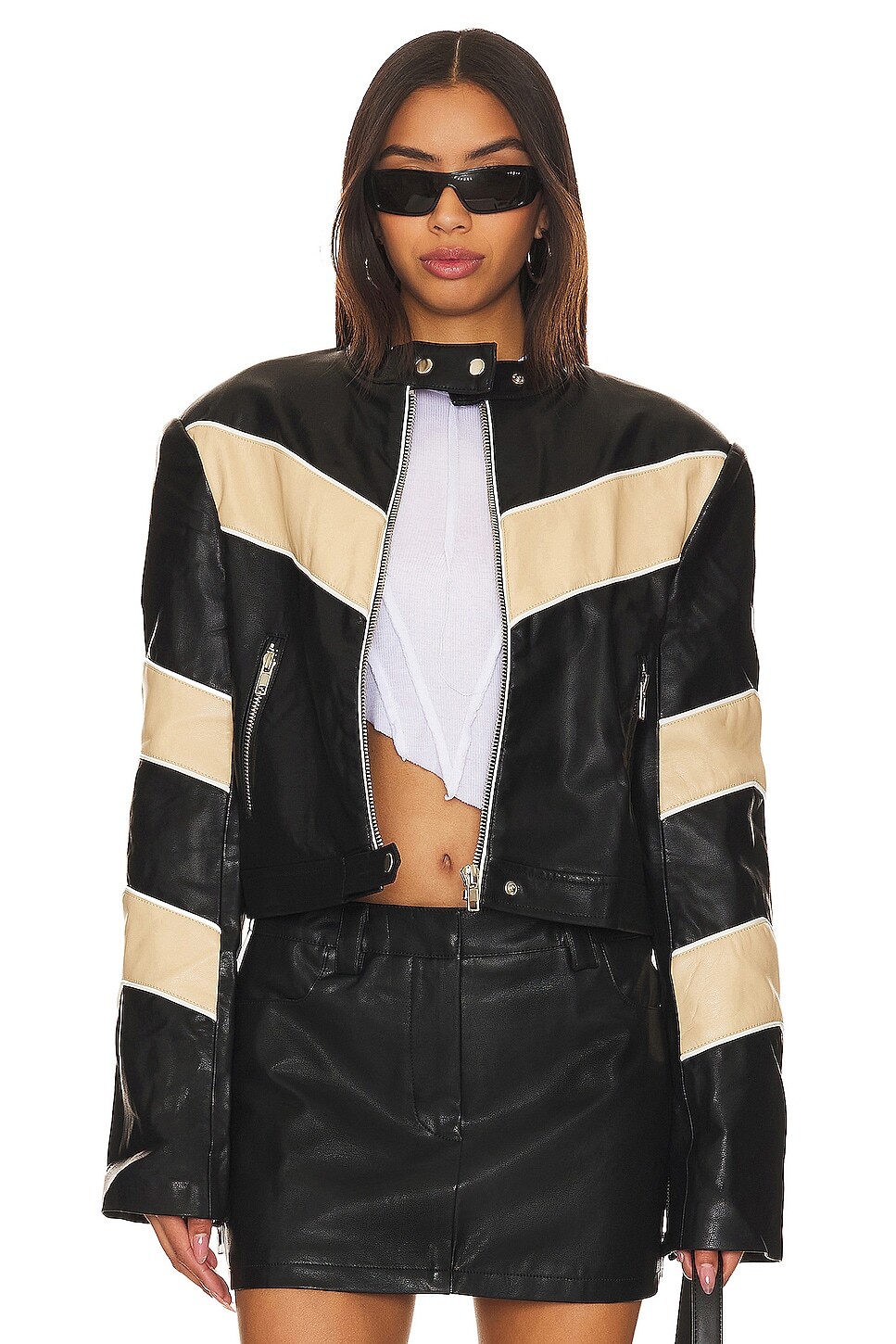 

Куртка BY.DYLN Tobaias Faux Leather Moto, черный