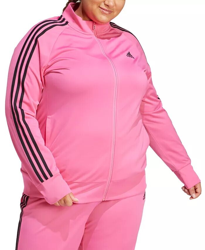 

Женская трикотажная спортивная куртка с 3 полосками, XS-4X adidas, розовый