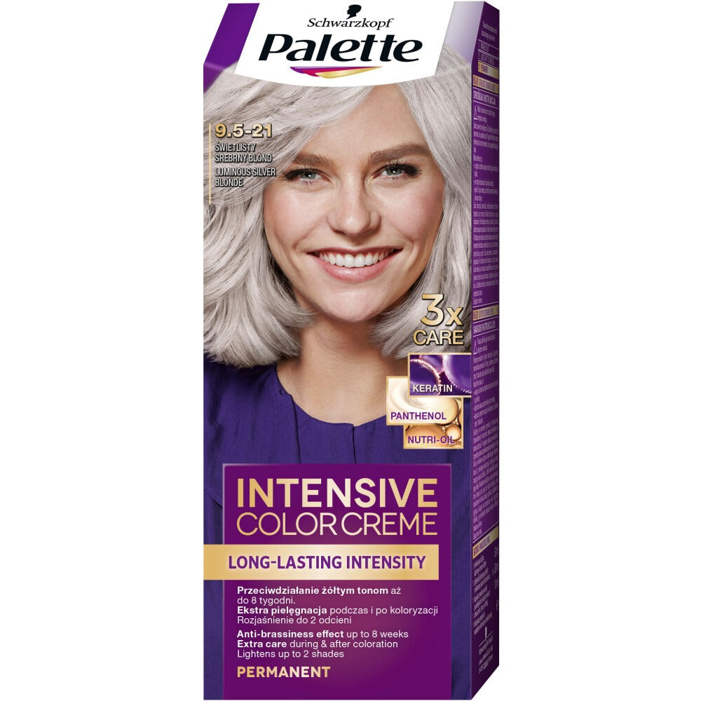 

Palette Краска для волос Intensive Color Creme кремовый оттенок 9.5-21 Luminous Silver Blond