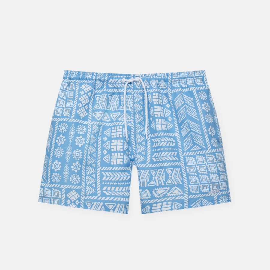 

Шорты для плавания Pull&Bear Print, голубой