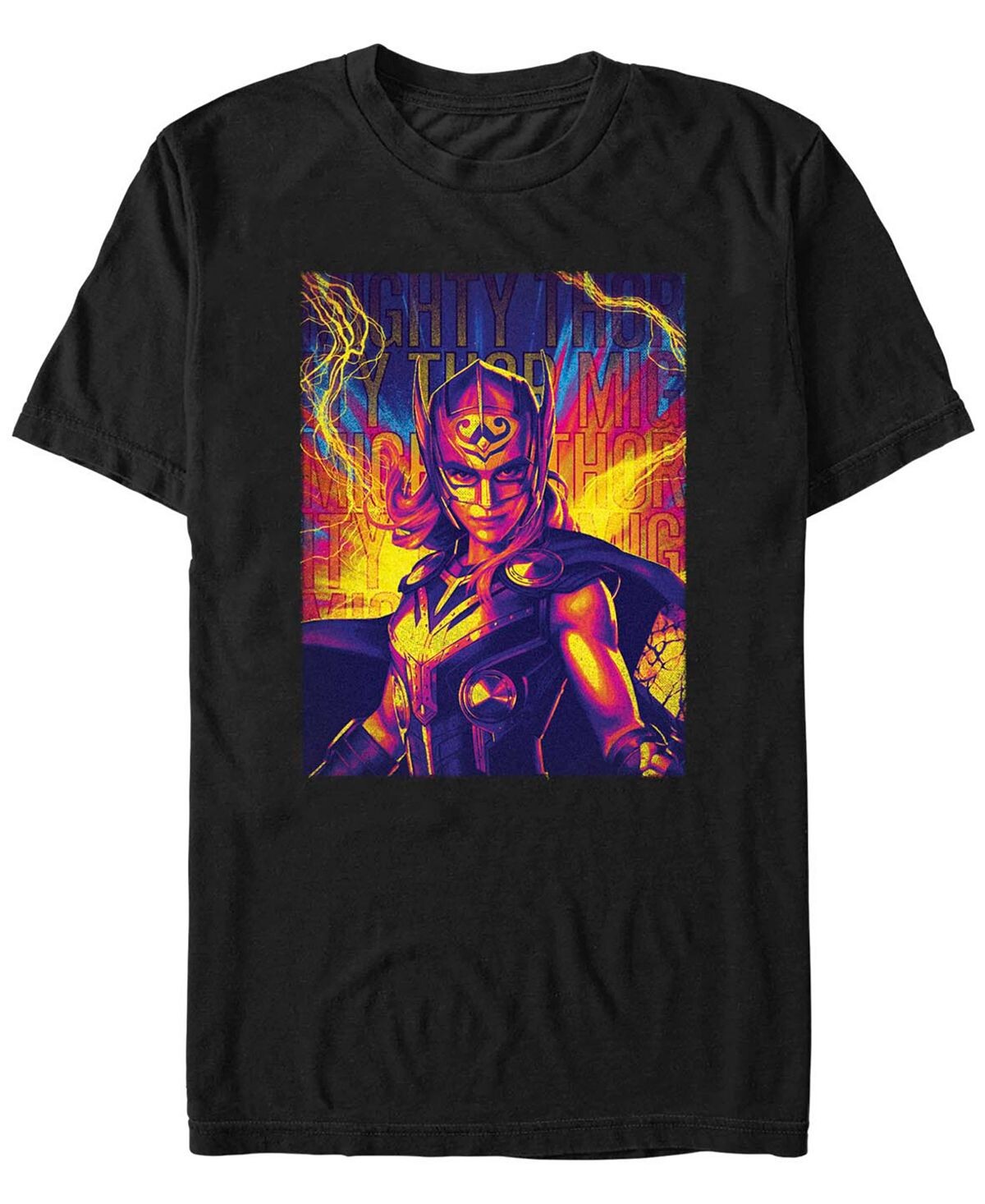 

Мужская футболка thor-love and thunder mighty hero lightning с коротким рукавом Fifth Sun, черный