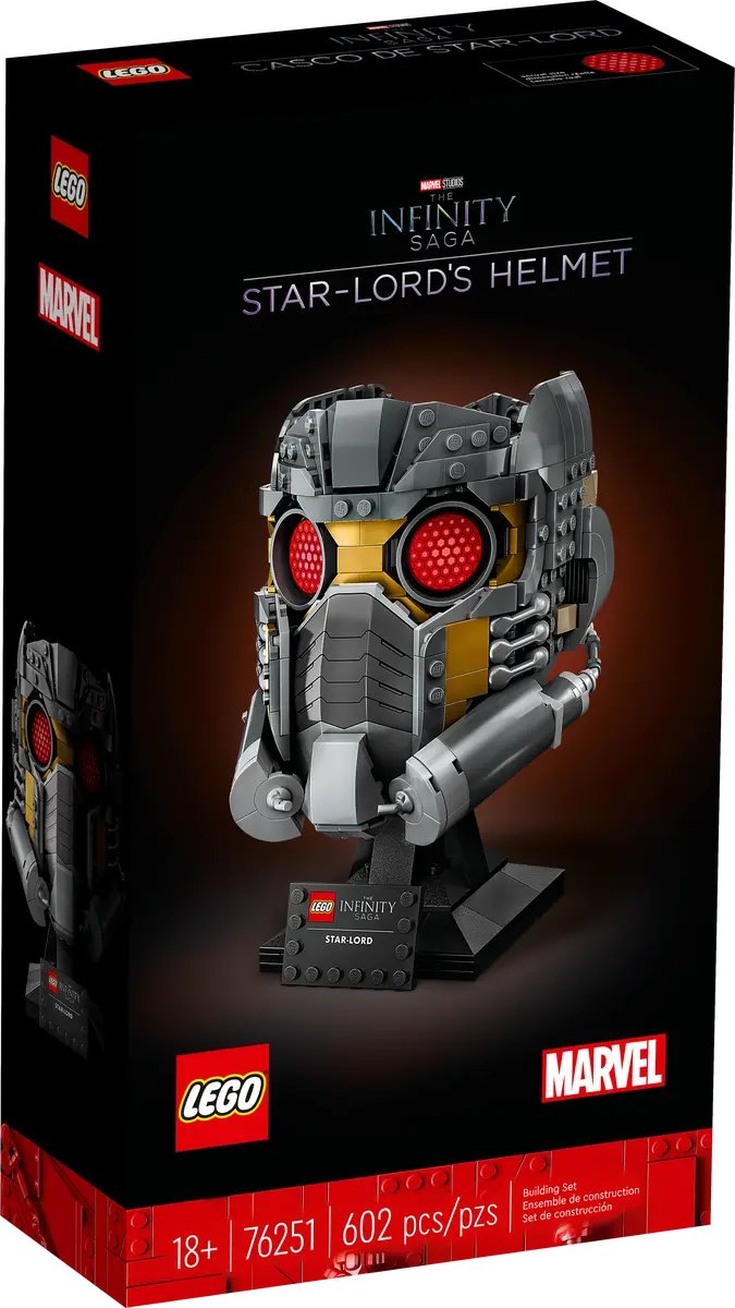 Конструктор Lego Marvel Star-Lord's Helmet 76251, 602 детали конструктор lego marvel 76253 штаб квартира стражей галактики 76253 67 деталей
