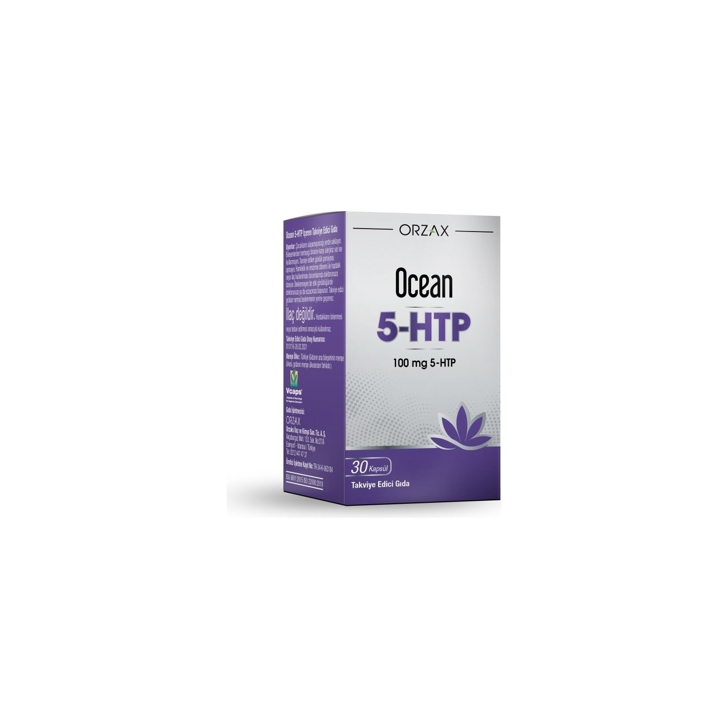 Пищевая добавка Orzax Ocean 5 Htp 100 мг, 30 капсул фото
