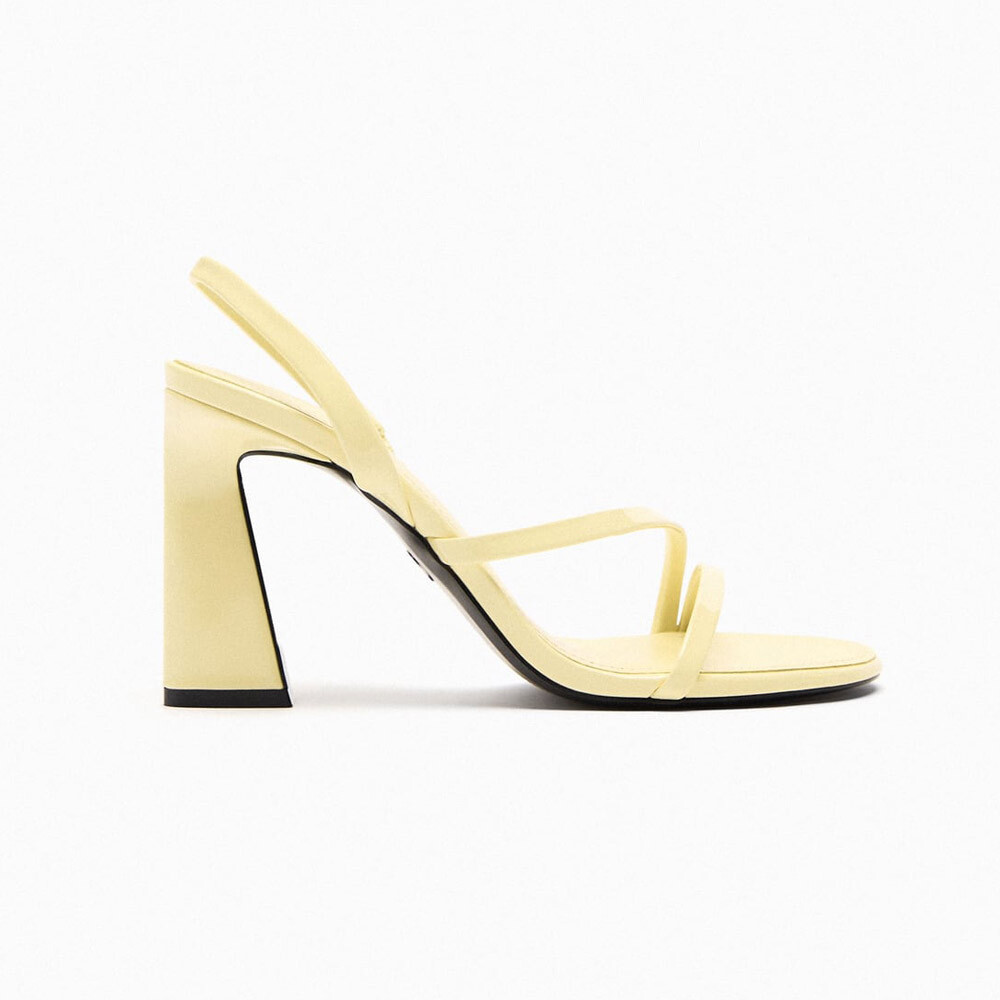 

Босоножки Zara Strappy Block Heel, ванильный