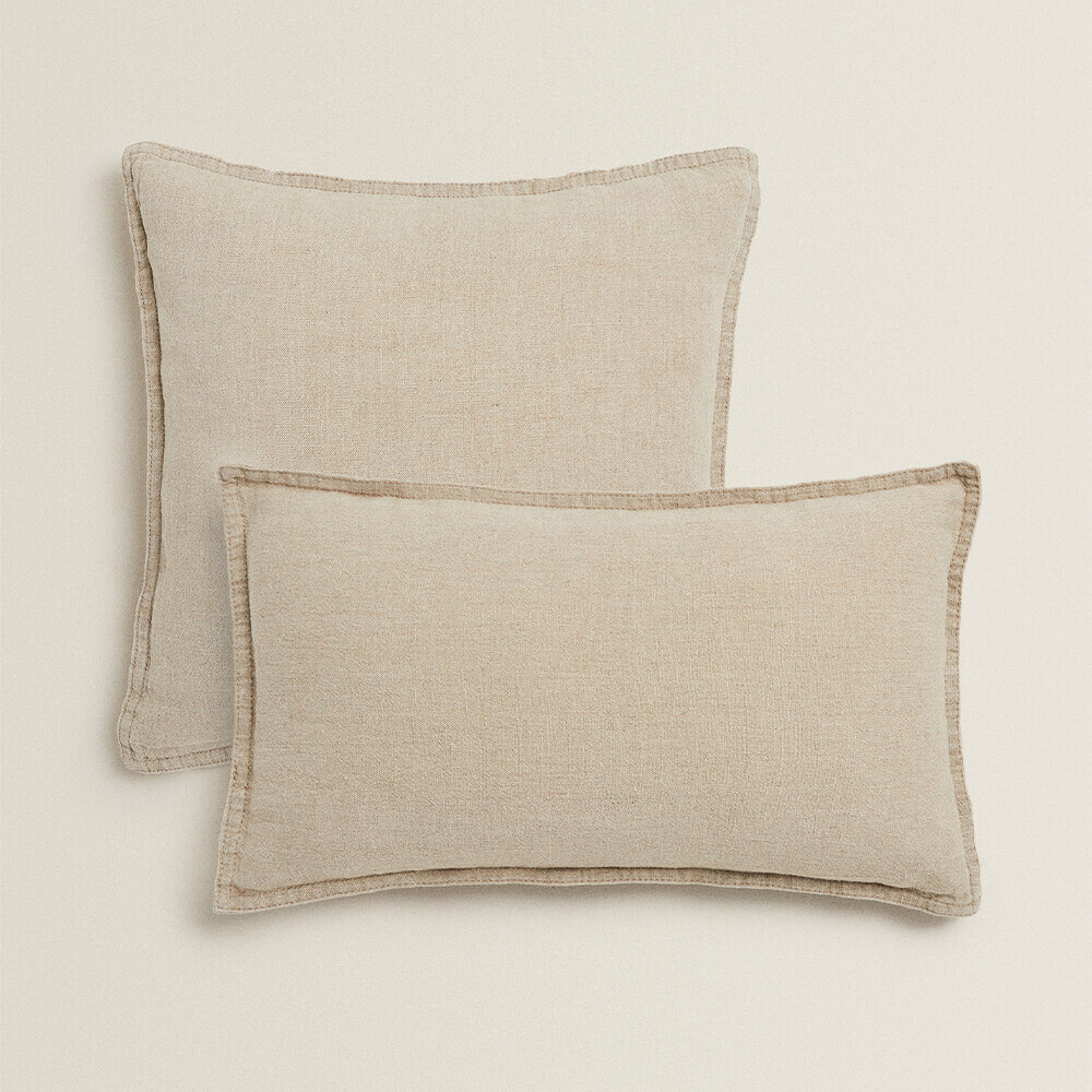 

Чехол для подушки Zara Home Linen, натуральный
