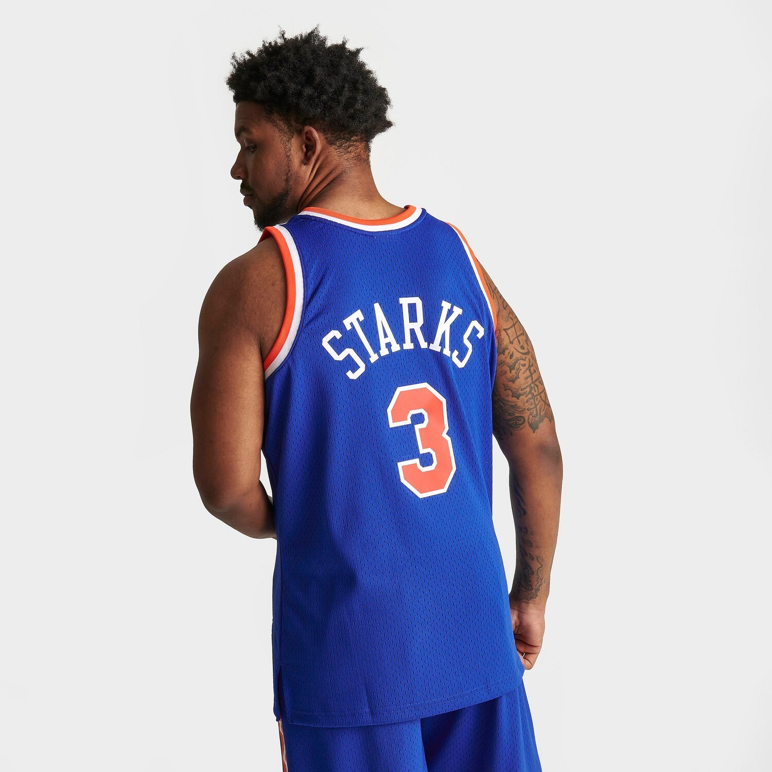 

Мужская баскетбольная майка Mitchell & Ness New York Knicks NBA John Starks 1991-92 Away Swingman, синий