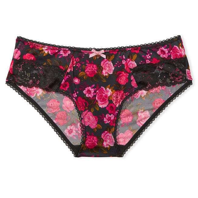 

Трусы Victoria's Secret Body By Victoria Rose, черный/розовый