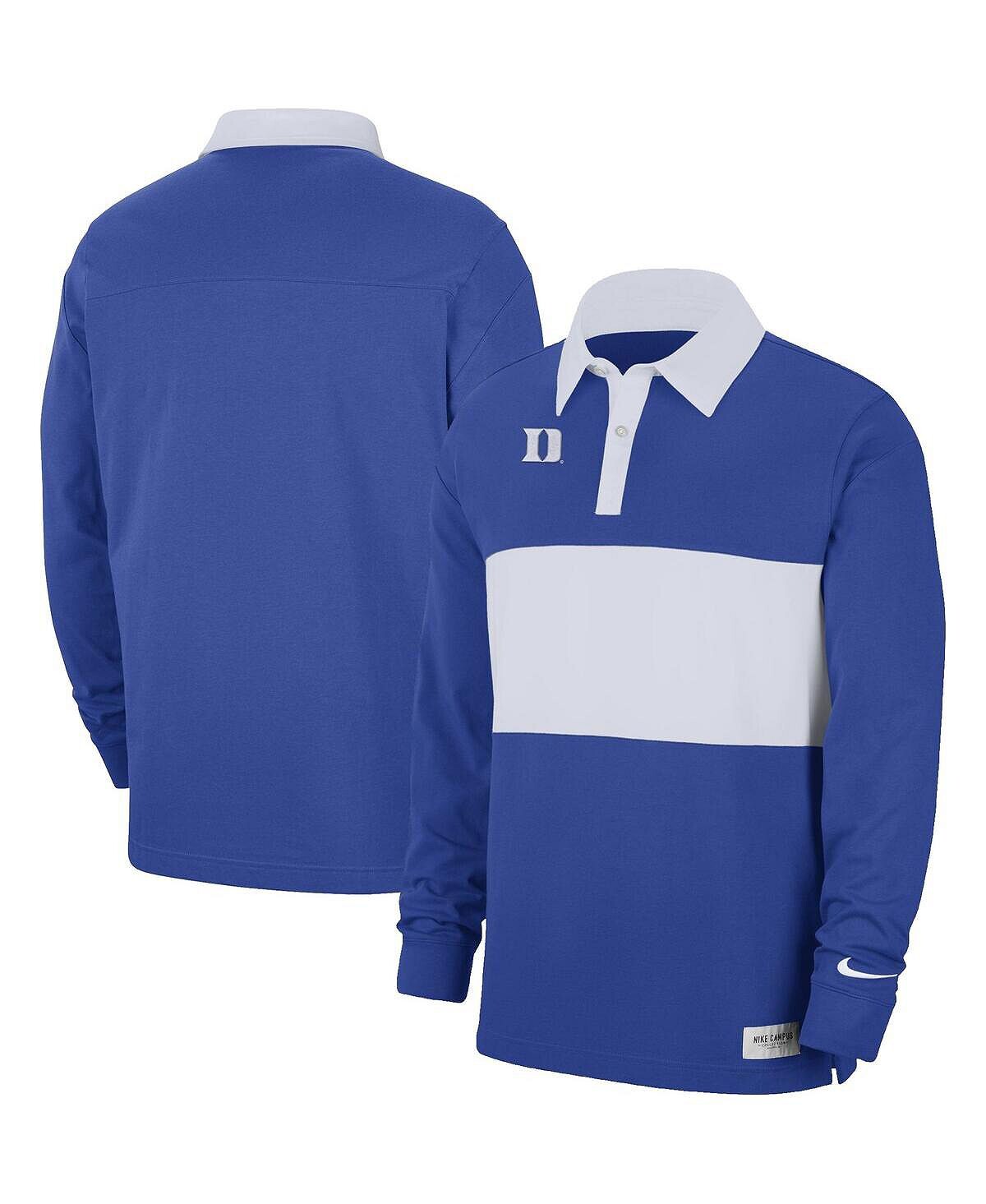 

Мужская рубашка поло в полоску royal duke blue devils с длинным рукавом Nike