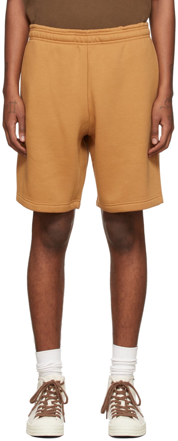 

Коричневые шорты с розовой этикеткой Fort Acne Studios