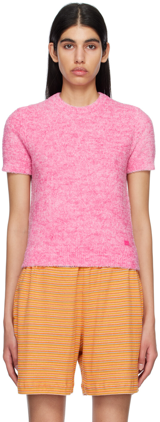 

Розовый свитер с нашивками Acne Studios