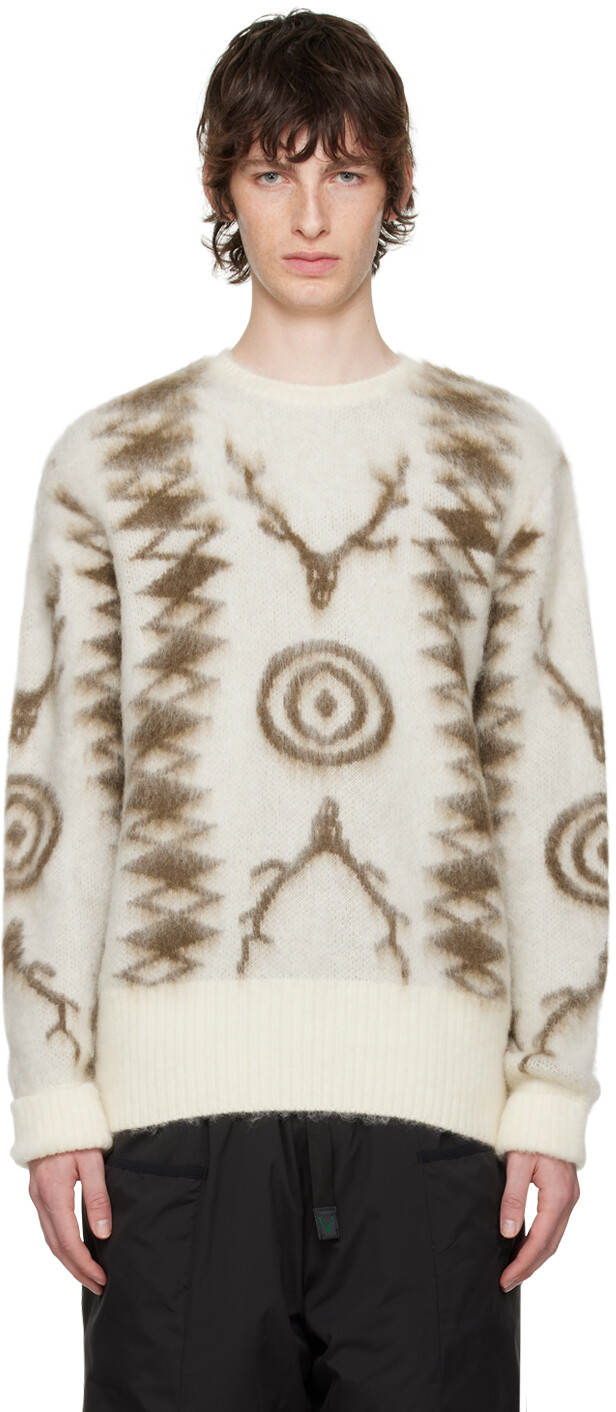 

Off-White и коричневый свободный свитер South2 West8