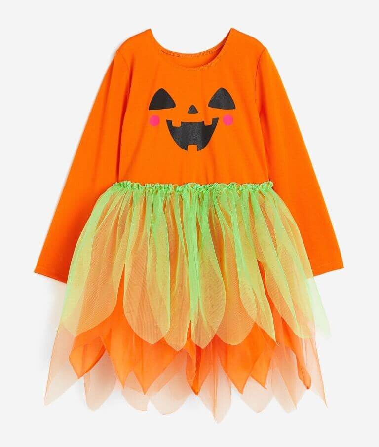 

Карнавальное платье H&M Pumpkin Halloween, оранжевый/зеленый/черный