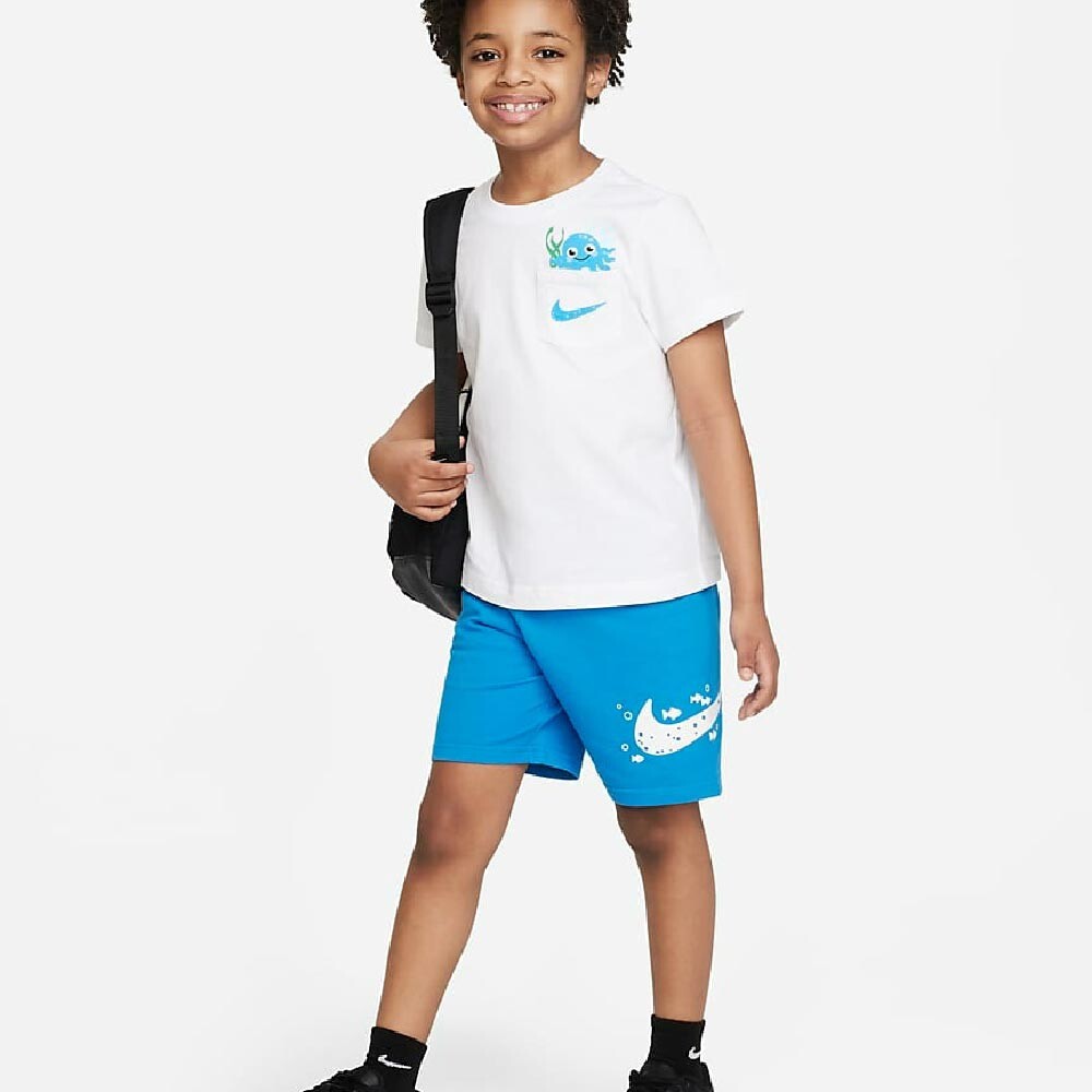 

Комплект из футболки и шорт Nike Sportswear Coral Reef Baby, белый/синий