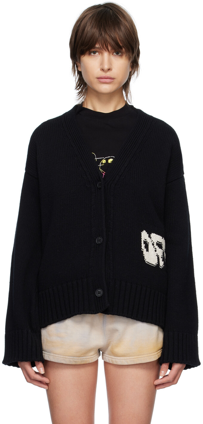 

Черный жаккардовый кардиган Off-White