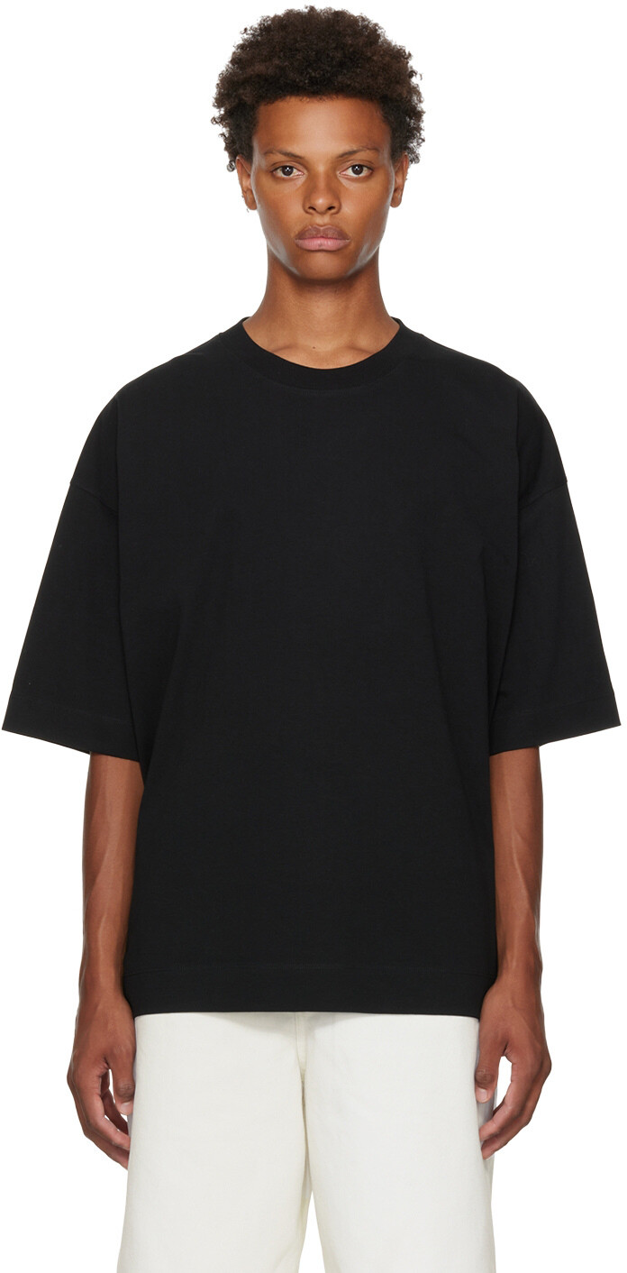 

Черная футболка с круглым вырезом Dries Van Noten