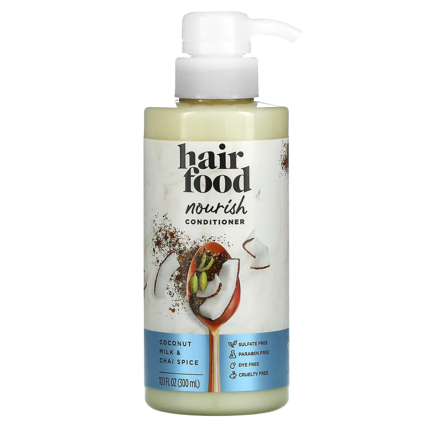 

Hair Food, Nourish Conditioner, кондиционер с кокосовым молоком и пряностями для чая, 300 мл (10,1 жидк. Унции)