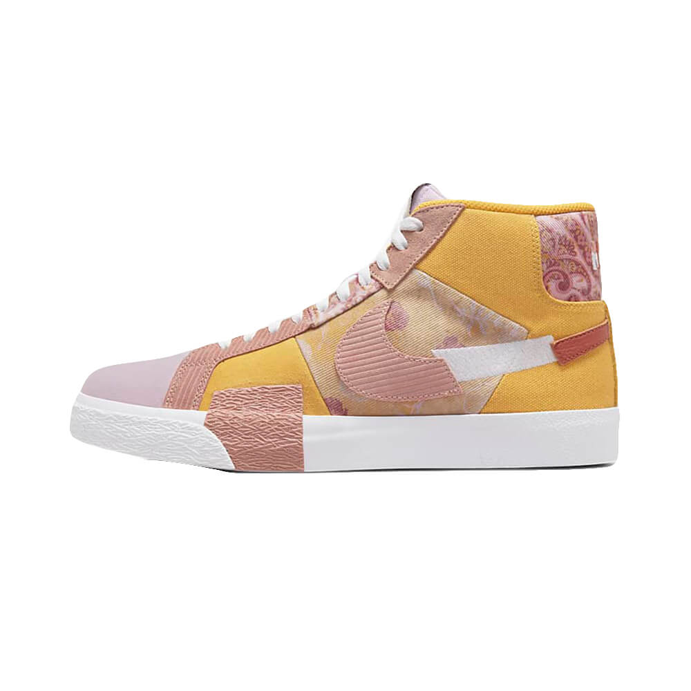 Скейтерские кеды Nike SB Zoom Blazer Mid Premium, оранжевый/розовый - фото