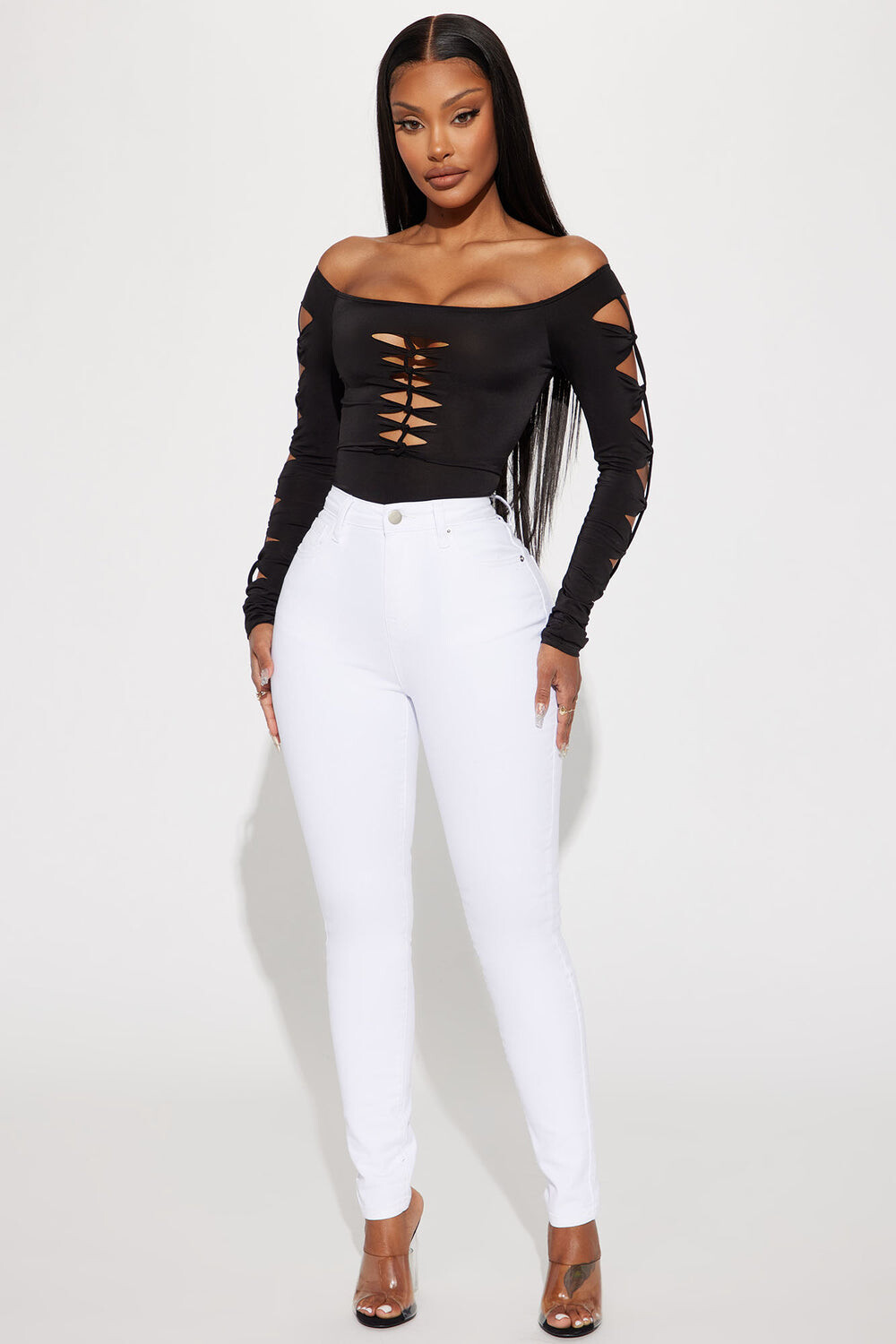 

Джинсы скинни Fashion Nova YJDM15HROPTION4, белый